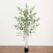 7ft. Potted Green Artificial Birch Tree with Real Touch Leaves